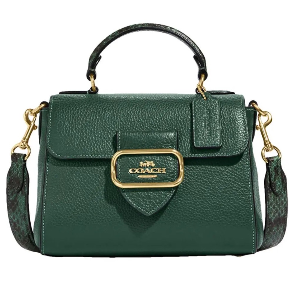 Nwt Coach Morgan Top Handle Everglade Multi